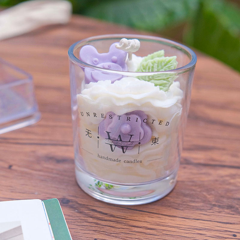 Cute dessert shape aromatherapy candles, soy wax coffee scented cute decorative candles suitable for bedroom, bathroom, party decoration, birthday gifts, holiday gifts