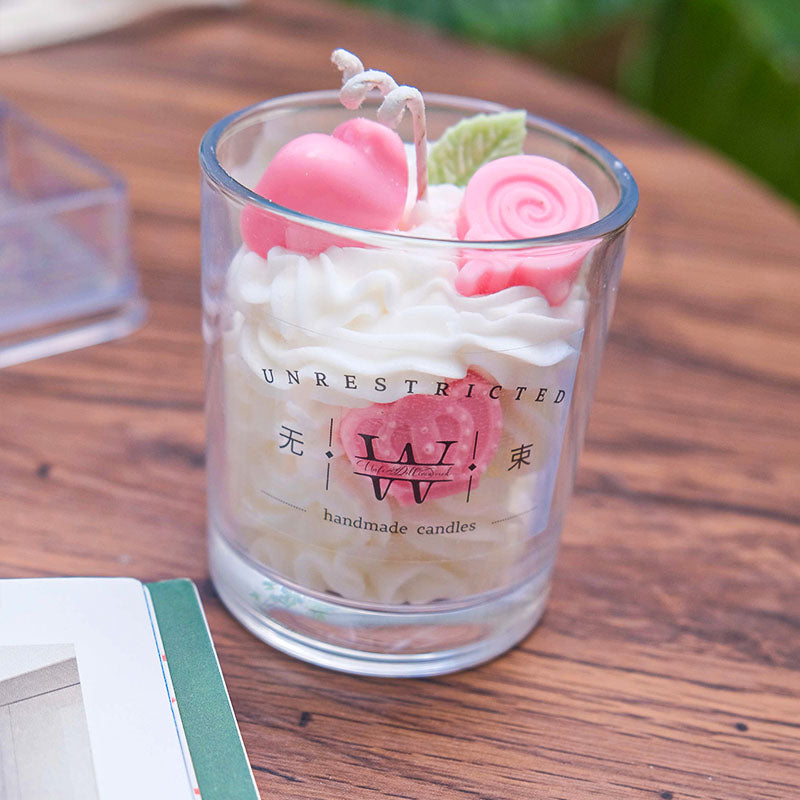 Cute dessert shape aromatherapy candles, soy wax coffee scented cute decorative candles suitable for bedroom, bathroom, party decoration, birthday gifts, holiday gifts